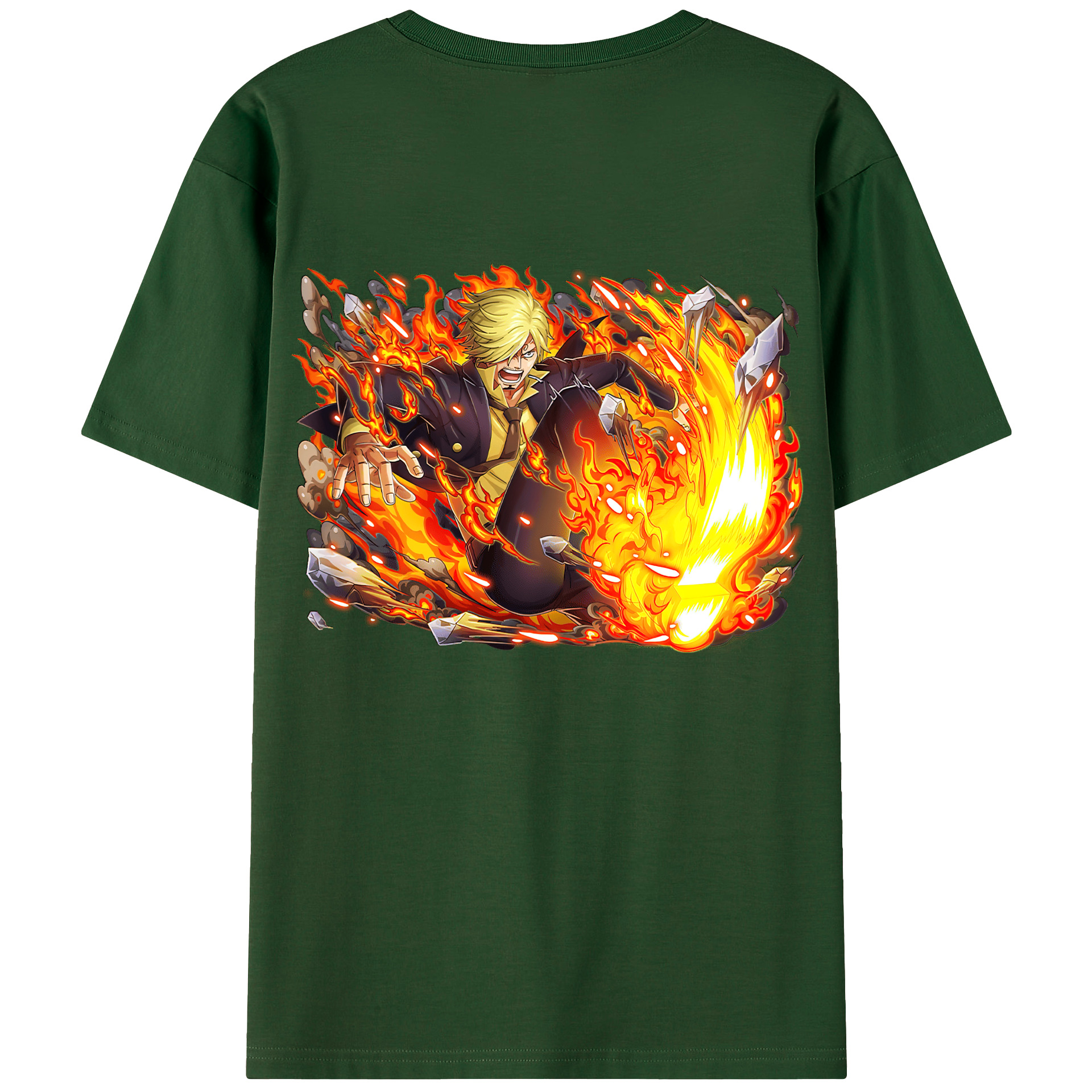 ワンピース サンジ ONE PIECE Sanji 綿100％半袖Tシャツ（背面プリント）